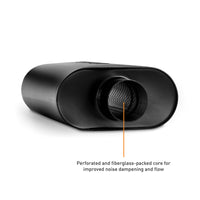 Thumbnail for Mishimoto Muffler with 3in Center Inlet/Outlet - Angled Tip - Black