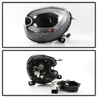 Thumbnail for Spyder Mini Cooper Countryman 11-15 Headlights - Halogen Model Only - Black PRO-YD-MCO11-DRL-BK