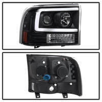 Thumbnail for Spyder 99-04 Ford F250 Super Duty Projector Headlights - Light Bar - Black PRO-YD-FF25099V2-LB-BK