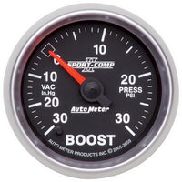 Thumbnail for Autometer Sport-Comp II 52mm Full Sweep Electronic 30 In Hg-Vac/30 PSI Vacuum/Boost Gauge