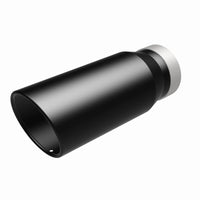 Thumbnail for MagnaFlow Tip Stainless Black Coated Single Wall Round Single Outlet 5in Dia 4in Inlet 13in L