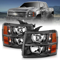 Thumbnail for ANZO 2007-2013 Chevrolet Silverado Crystal Headlights Black