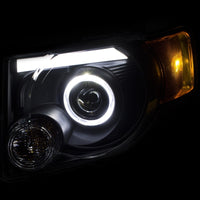 Thumbnail for ANZO 2008-2012 Ford Escape Projector Headlights w/ Halo Black