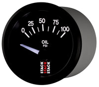 Thumbnail for Autometer Stack Instruments 52mm 0-100 PSI 1/8in NPTF Electronic Oil Pressure Gauge - Black