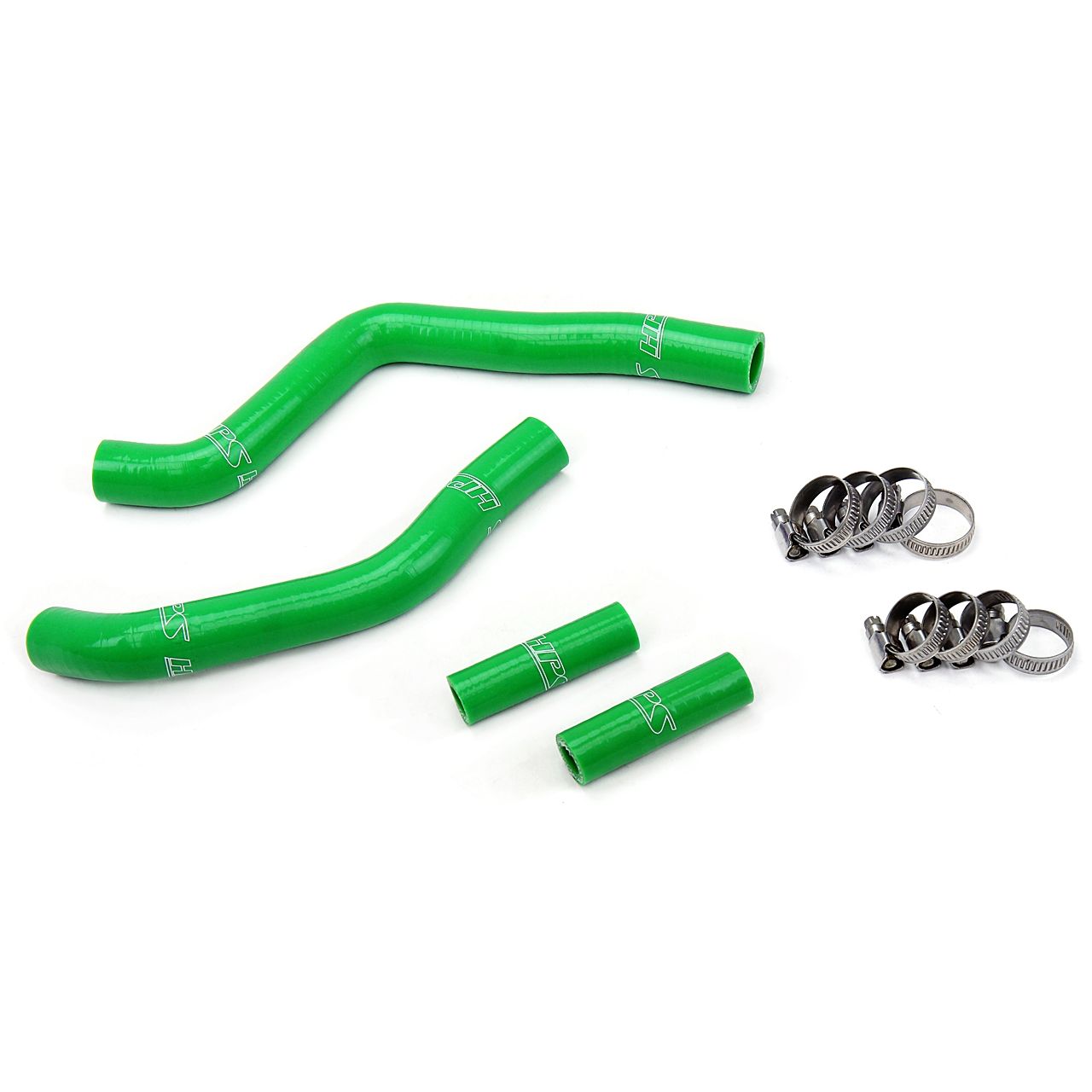 HPS Green Reinforced Silicone Radiator Hose Kit for Kawasaki 03-08 KX125 2 Stroke