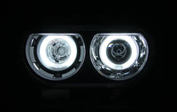 Thumbnail for ANZO 2008-2014 Dodge Challenger Projector Headlights w/ Halo Black (CCFL)