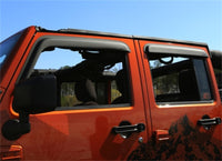 Thumbnail for Rugged Ridge Window Visors Matte Black 07-18 4-Door Jeep Wrangler