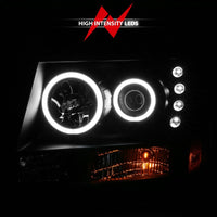Thumbnail for ANZO 2007-2013 Chevrolet Avalanche Projector Headlights w/ Halo Black (CCFL)