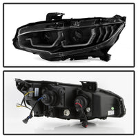 Thumbnail for Spyder Honda Civic 16- 2DR/4DR/Hatchback Projector Headlights - Black PRO-YD-HC16SI-SEQGR-BK