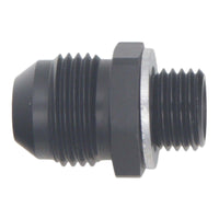 Thumbnail for DeatschWerks 8AN Male Flare to M14 X 1.5 Male Metric Adapter (Incl Washer) - Anodized Matte Black