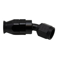 Thumbnail for DeatschWerks 6 AN Female Flare Swivel 30-Degree Hose End PTFE - Anodized Matte Black