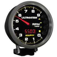 Thumbnail for Autometer 5 inch Ultimate III Playback Tachometer 9000 RPM - Black