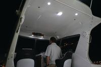 Thumbnail for Hella 0500 Series Slim Line White 12V DC Round Soft LED Courtesy Light w/ White Plastic Rim