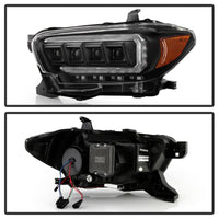 Thumbnail for Spyder 16-20 Toyota Tacoma Halogen Model Only High-Power LED Headlights - Black PRO-YD-TT16HALAP-BK