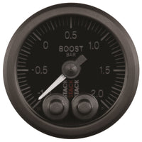 Thumbnail for Autometer Stack 52mm -1 to +2 Bar (Incl T-Fitting) Pro-Control Boost Pressure Gauge - Black