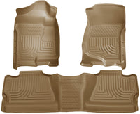 Thumbnail for Husky Liners 07-12 Chevy Silverado/GMC Sierra Crew Cab WeatherBeater Combo Tan Floor Liners