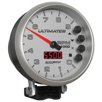 Thumbnail for Autometer 5 inch Ultimate III Playback Tachometer 9000 RPM - Silver