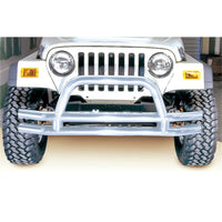 Thumbnail for Rugged Ridge 3-In Double Tube Front Bumper SS 76-06 Models