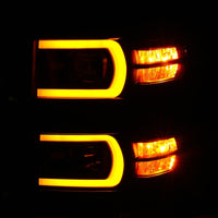 Thumbnail for ANZO 14-15 Chevrolet Silverado 1500 Projector Headlights w/ Plank Style Switchback Black w/ Amber
