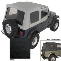 Thumbnail for Rugged Ridge S-Top Door Skins Black Tinted Windows 88-95 Jeep Wrangler YJ