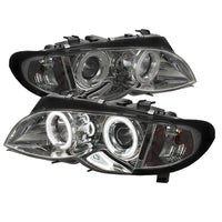 Thumbnail for Spyder BMW E46 3-Series 02-05 4DR Projector Headlights 1PC LED Halo Chrm PRO-YD-BMWE4602-4D-AM-C