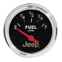Thumbnail for Autometer Jeep 52mm 0 OHMS Empty/90 OHMS Full Short Sweep Electronic Fuel Level Gauge