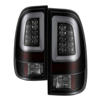 Thumbnail for Spyder 08-16 Ford Super Duty F-250 V3 Light Bar LED Tail Lights - Blk Smoke ALT-YD-FS07V3-LBLED-BSM