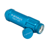 Thumbnail for NRG 700 Series M12 X 1.25 Steel Lug Nut w/Dust Cap Cover Set 21 Pc w/Locks & Lock Socket - Blue