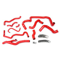 Thumbnail for HPS Red Reinforced Silicone Radiator and Heater Hose Kit Coolant for Mini 07-11 Cooper S R56 1.6L Turbo Automatic Trans