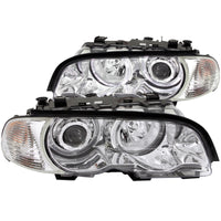 Thumbnail for ANZO 2000-2003 BMW 3 Series E46 Projector Headlights w/ Halo Chrome