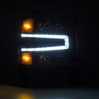 Thumbnail for AlphaRex 16-18 Chevy 1500HD NOVA-Series LED Proj Headlights BK w/Actv Lgt/SeqSig & DRL (Req 810023)
