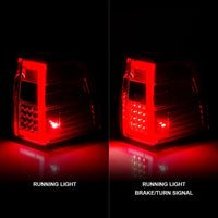 Thumbnail for ANZO 07-17 For Expedition LED Taillights w/ Light Bar Chrome Housing Red/Clear Lens