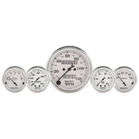 Thumbnail for AutoMeter Gauge Kit 5 Pc. 3-1/8in. & 2-1/16in. Mech. Speedo. Wtmp & Oilp Old Tyme Wht