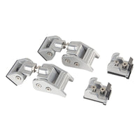 Thumbnail for Rugged Ridge 202018-20 Jeep Wrangler JL / 2020 Jeep Gladiator Silver Hood Catch Kit