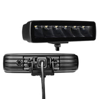 Thumbnail for Go Rhino Xplor Blackout Series Sixline LED Spot Light Kit (Surface/Threaded Stud Mount) - Blk (Pair)