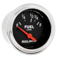 Thumbnail for Autometer Traditional Chrome 52mm Short Sweep Electrical Fuel Level Gauge
