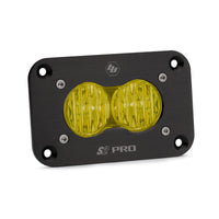Thumbnail for Baja Designs S2 Pro Wide Cornering Pattern Flush Mount LED Light - Amber
