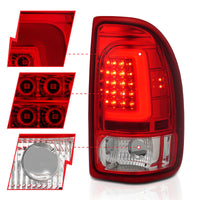 Thumbnail for ANZO 1997-2004 Dodge Dakota LED Taillights Chrome Housing Red Lens Pair