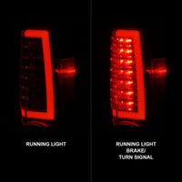 Thumbnail for ANZO 2004-2012 Chevrolet Colorado/ GMC Canyon LED Tail Lights w/ Light Bar Chrome Housing Red/Clear