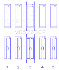 Thumbnail for King 00-03 Ford F-650/F-750 T444E (Size STD) Crankshaft Main Bearing Set