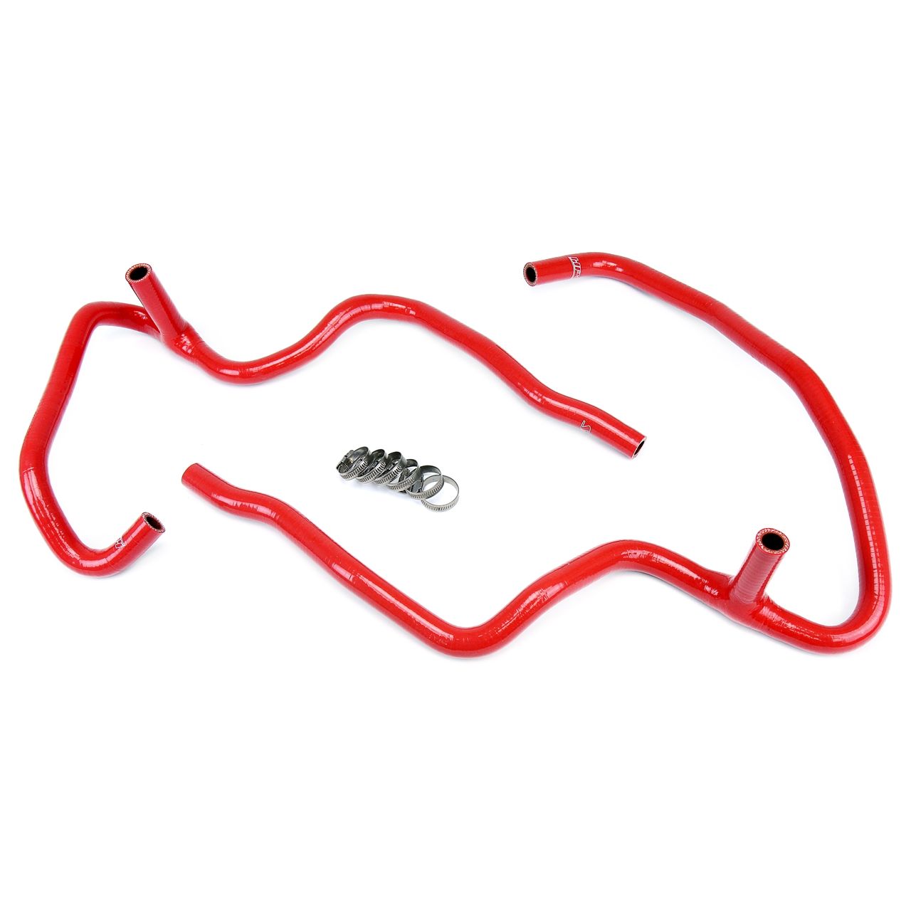 HPS Red Reinforced Silicone Heater Hose Kit Coolant for Jeep 06-10 Commander 5.7L V8 with Rear A/C