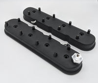 Thumbnail for Granatelli 96-22 GM LS Tall Valve Cover w/Angled Coil Mounts - Black Wrinkle (Pair)