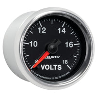 Thumbnail for Autometer GS Series 2-1/16in Voltmeter 18V Electrical Gauge Full Sweep