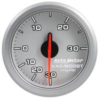 Thumbnail for Autometer Airdrive 2-1/6in Boost/Vac Gauge 30in HG/30 PSI - Silver