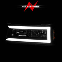 Thumbnail for ANZO 04-12 GM Colorado/Canyon/I-Series Crystal Headlights - w/ Light Bar Black Housing 4pcs