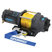 Thumbnail for Superwinch 2500 LBS 12V DC 3/16in x 40ft Synthetic Rope Terra 2500SR Winch - Gray Wrinkle