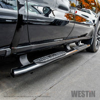 Thumbnail for Westin 19-20 Chevrolet/GMC Silverado/Sierra 1500 Double Cab PRO TRAXX 4 Oval Nerf Step Bars - Black