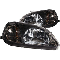 Thumbnail for ANZO 1999-2000 Honda Civic Crystal Headlights Gun-Metal Gray