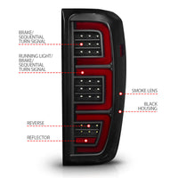 Thumbnail for Anzo 19-23 GMC Sierra 1500/2500HD/3500HD Smoke Black Replacement Full LED Bar Tail Light