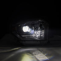 Thumbnail for AlphaRex 14-21 Toyota Tundra LUXX-Series LED Proj Headlights Alpha-Blk w/Actv Light & Seq. Sig + DRL